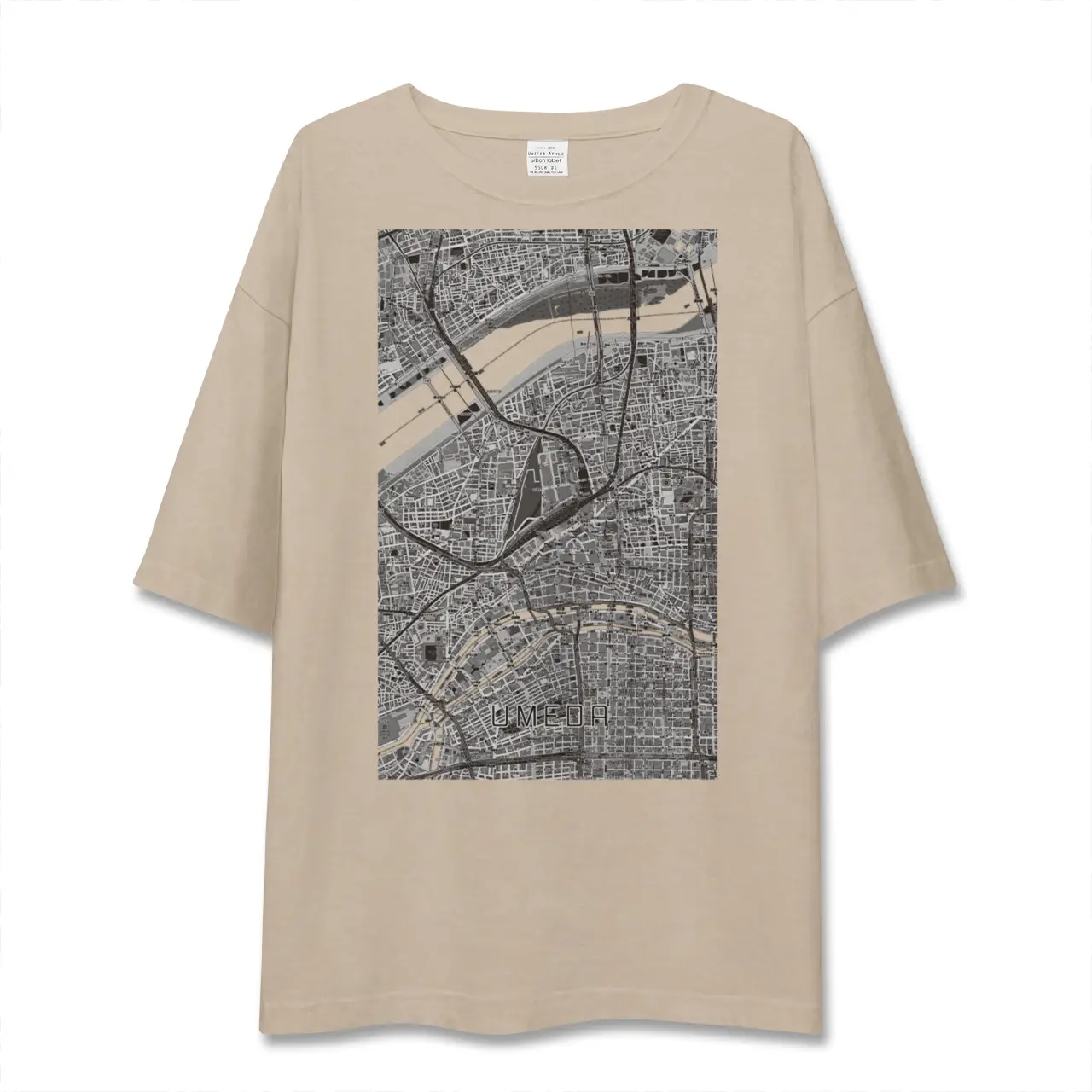 【梅田(大阪府)】地図柄ビッグシルエットTシャツ