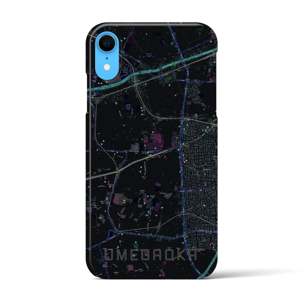 【梅ヶ丘(東京都)】地図柄iPhoneケース(バックカバータイプ)