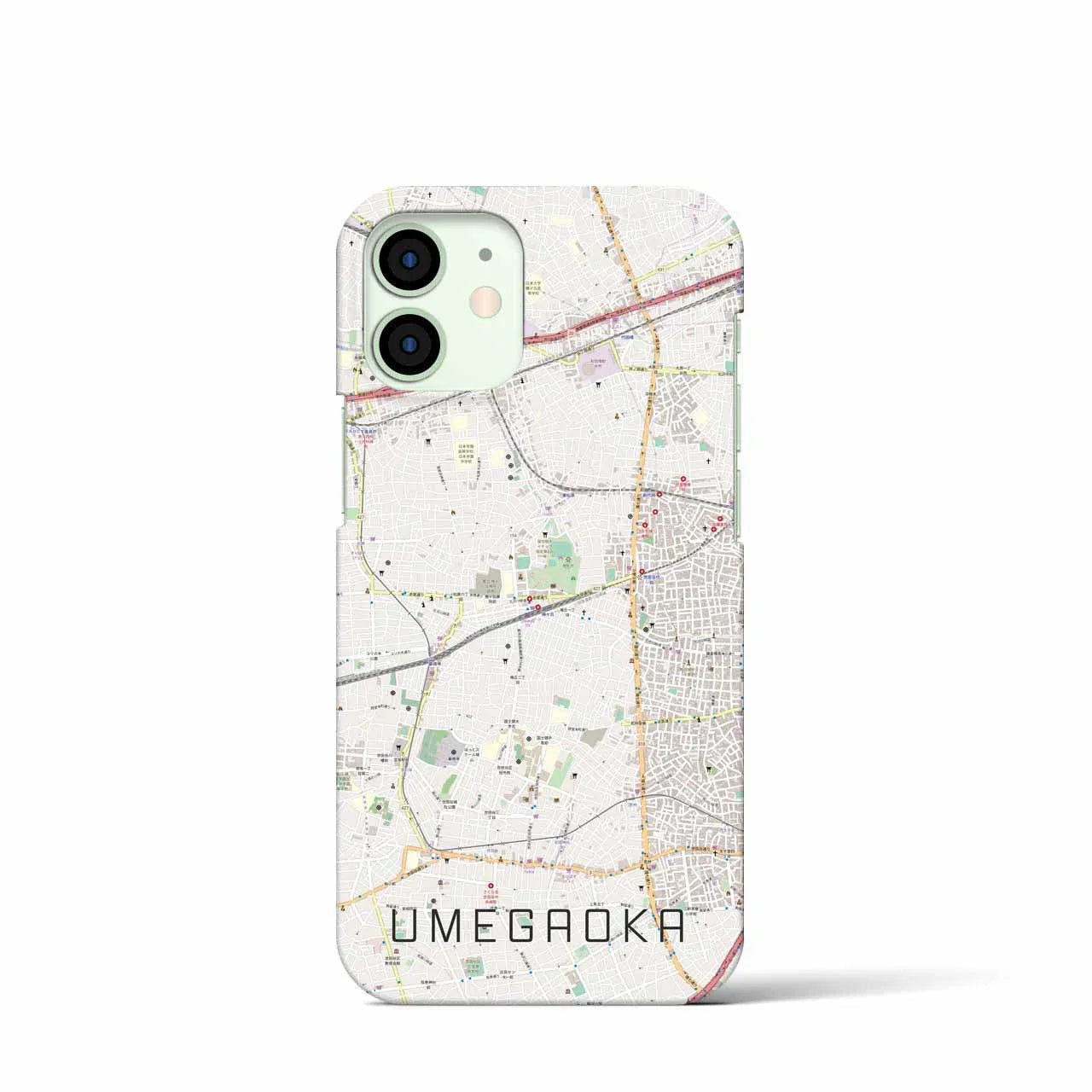 【梅ヶ丘(東京都)】地図柄iPhoneケース(バックカバータイプ)