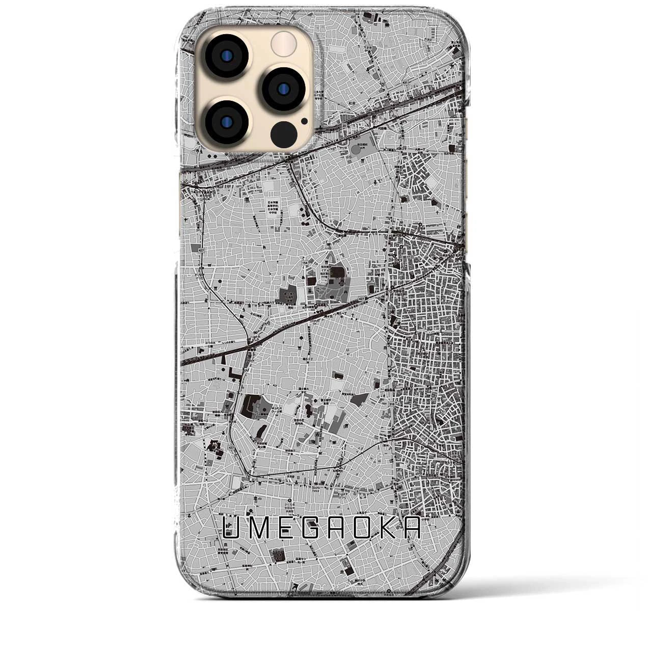 【梅ヶ丘(東京都)】地図柄iPhoneケース(クリアタイプ)