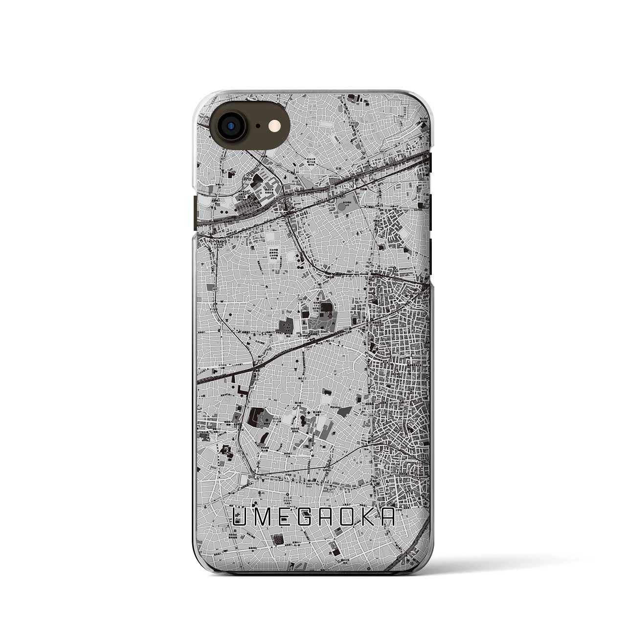 【梅ヶ丘(東京都)】地図柄iPhoneケース(クリアタイプ)