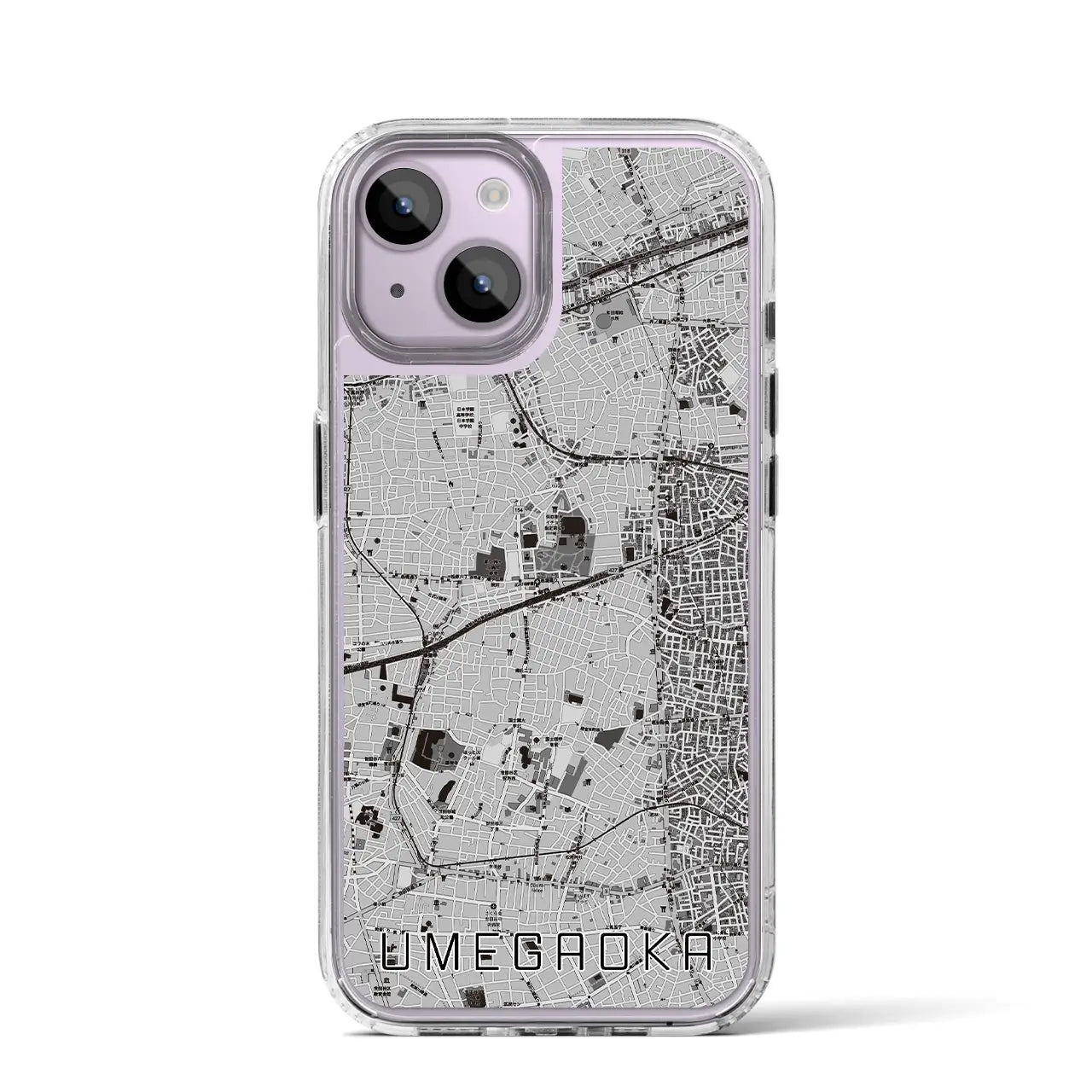 【梅ヶ丘(東京都)】地図柄iPhoneケース(MagSafeタイプ)