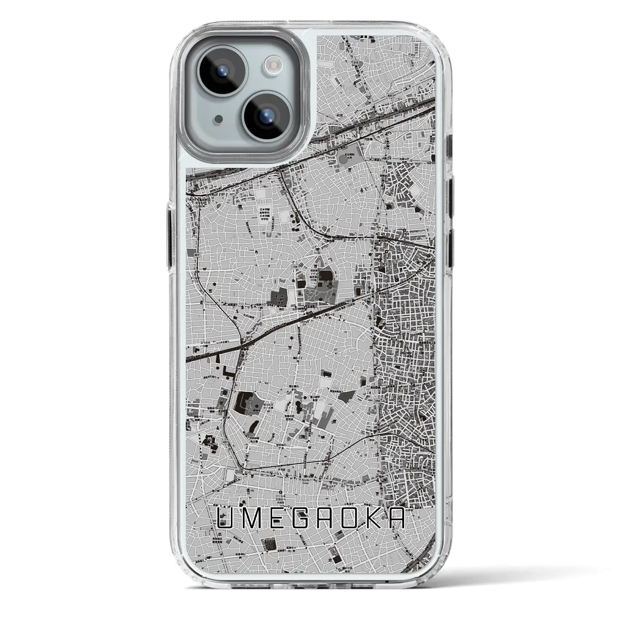 【梅ヶ丘(東京都)】地図柄iPhoneケース(MagSafeタイプ)