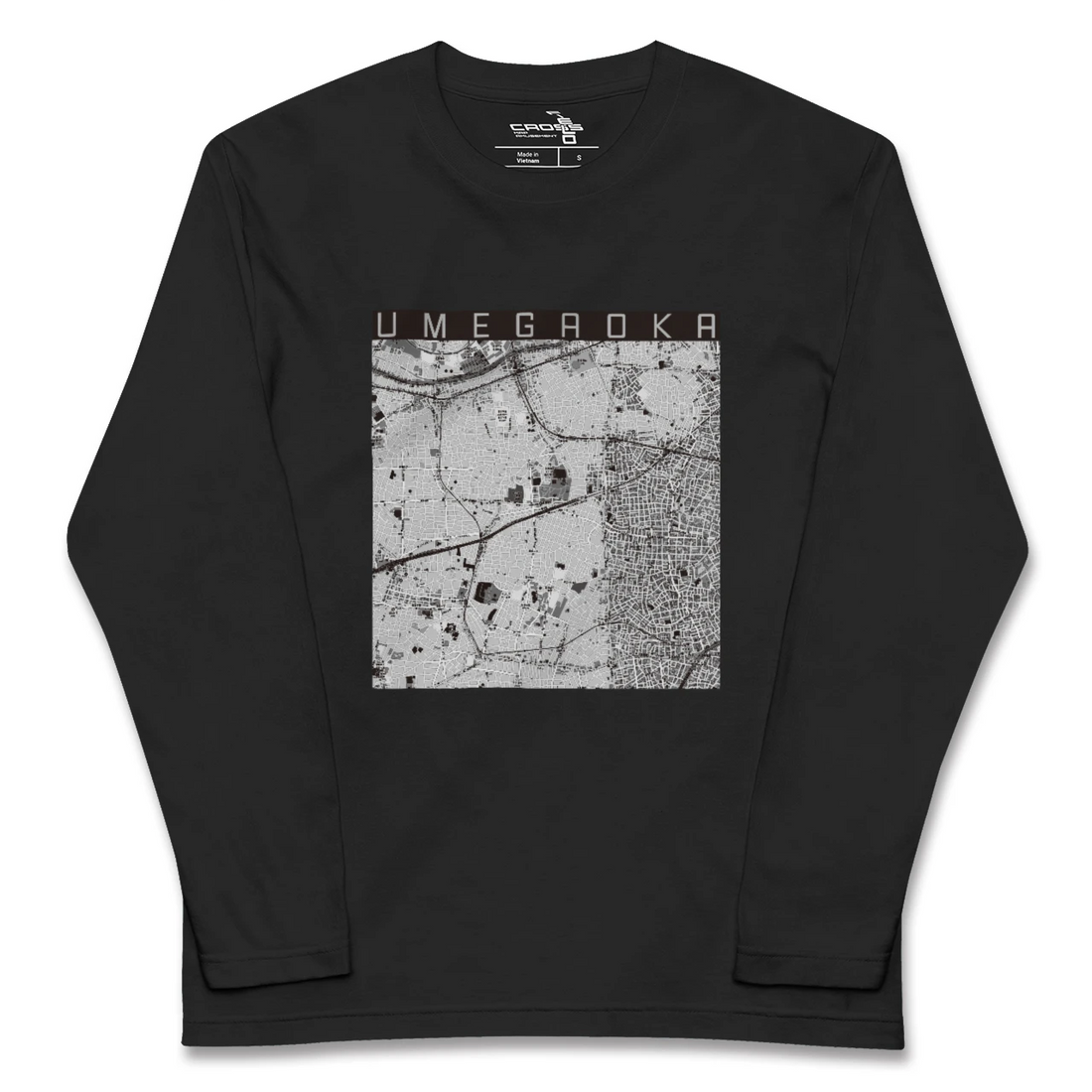 【梅ヶ丘(東京都)】地図柄ロングスリーブTシャツ