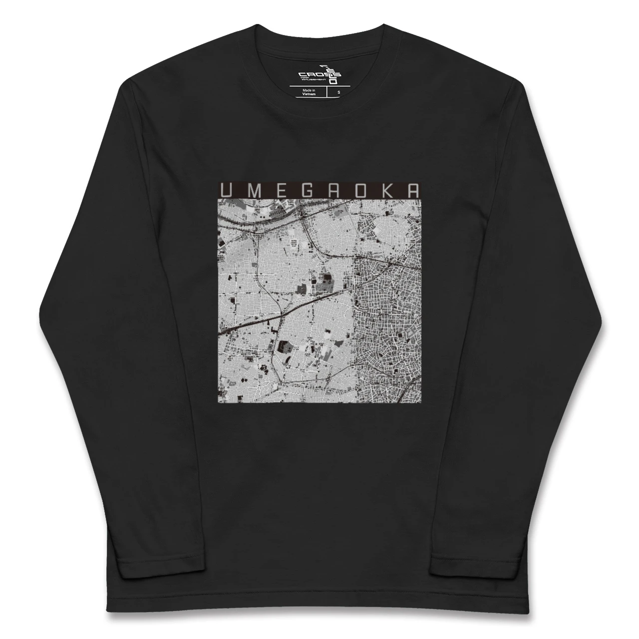 【梅ヶ丘(東京都)】地図柄ロングスリーブTシャツ