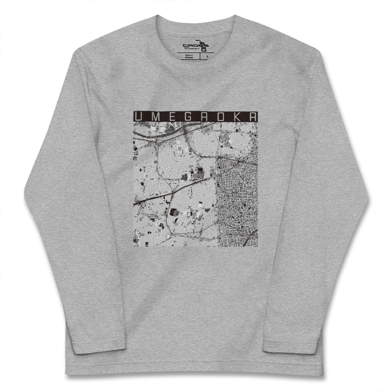 【梅ヶ丘(東京都)】地図柄ロングスリーブTシャツ