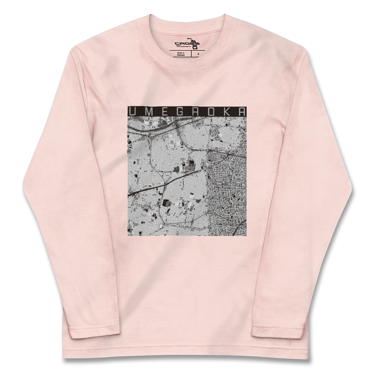 【梅ヶ丘(東京都)】地図柄ロングスリーブTシャツ