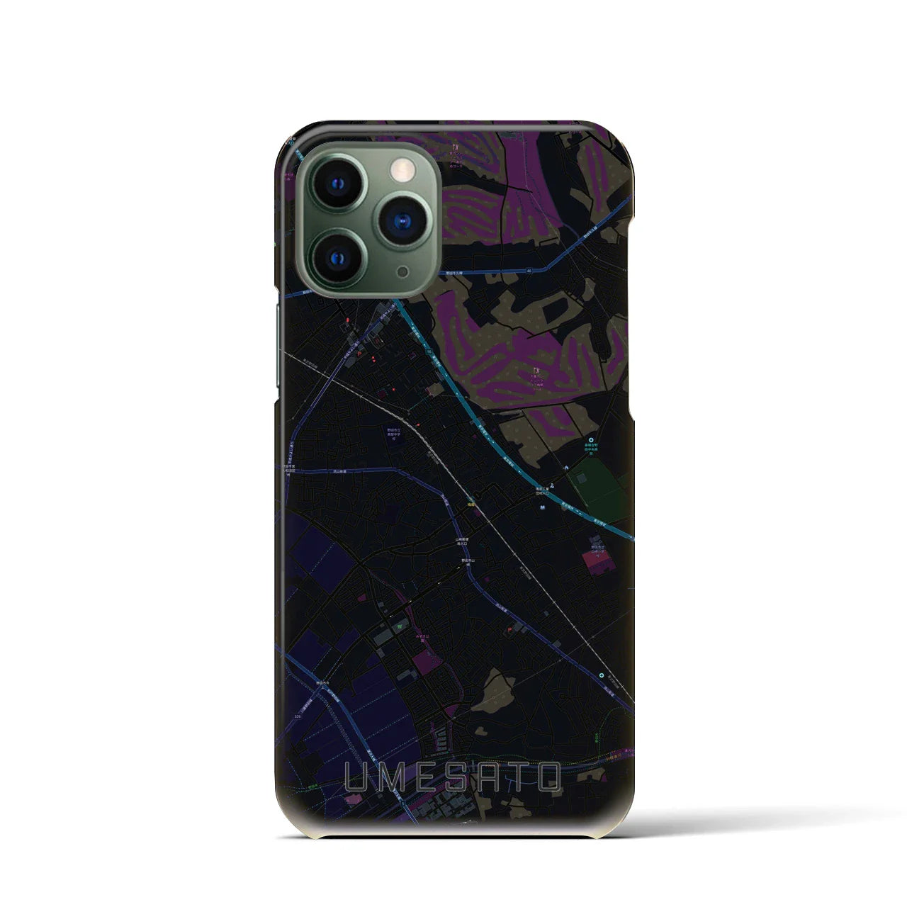 【梅郷(千葉県)】地図柄iPhoneケース(バックカバータイプ)