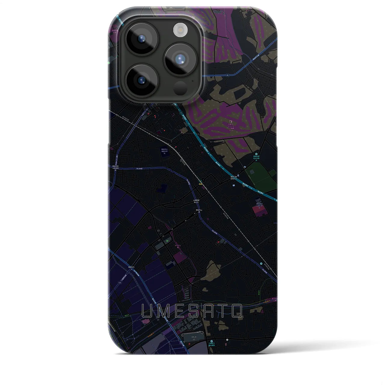 【梅郷(千葉県)】地図柄iPhoneケース(バックカバータイプ)