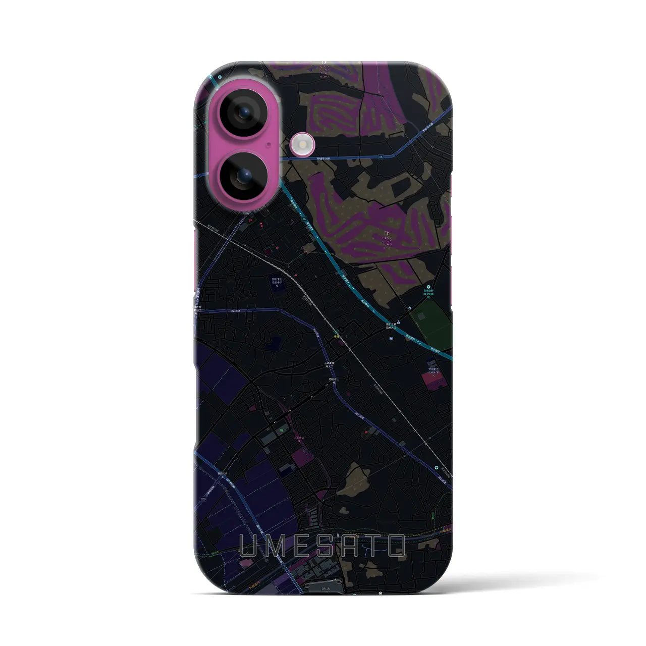 【梅郷(千葉県)】地図柄iPhoneケース(バックカバータイプ)