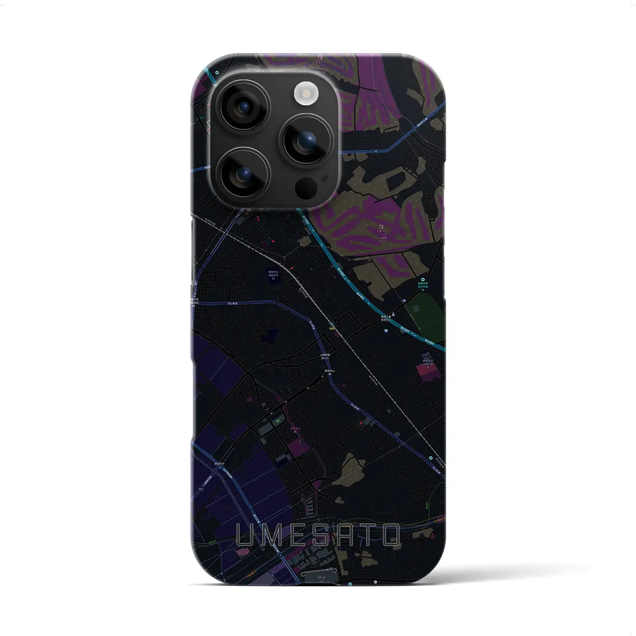 【梅郷(千葉県)】地図柄iPhoneケース(バックカバータイプ)