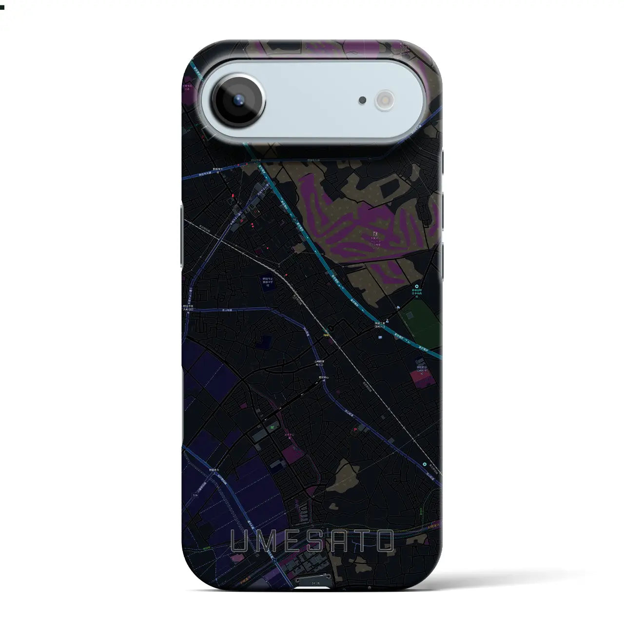 【梅郷(千葉県)】地図柄iPhoneケース(バックカバータイプ)