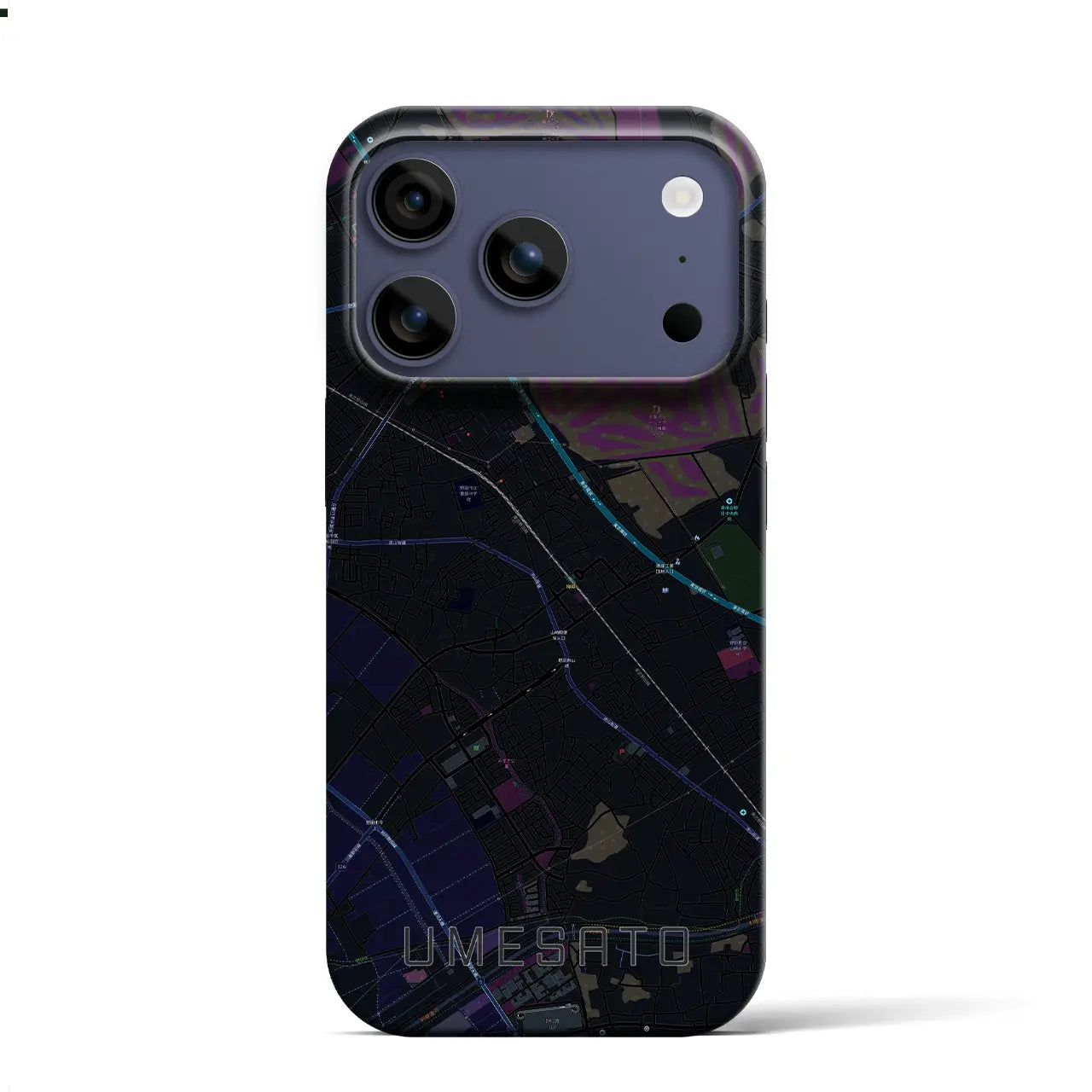 【梅郷(千葉県)】地図柄iPhoneケース(バックカバータイプ)