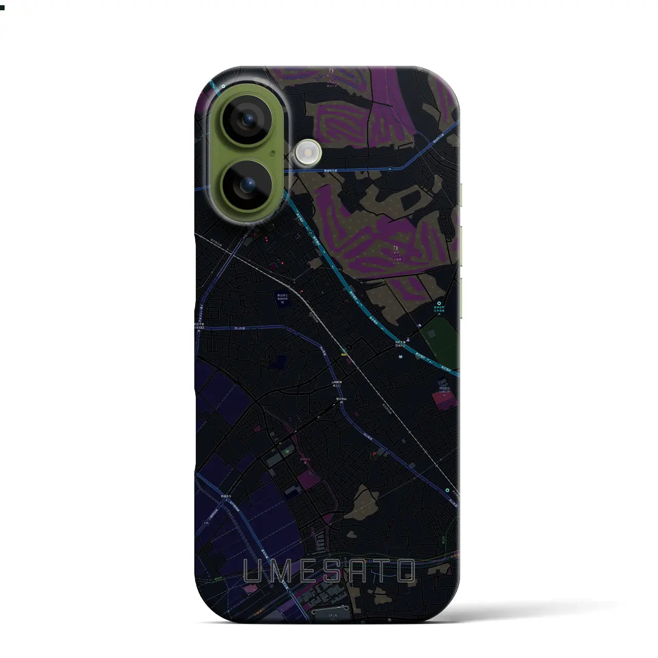 【梅郷(千葉県)】地図柄iPhoneケース(バックカバータイプ)