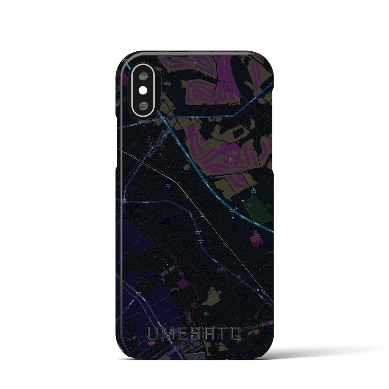 【梅郷(千葉県)】地図柄iPhoneケース(バックカバータイプ)