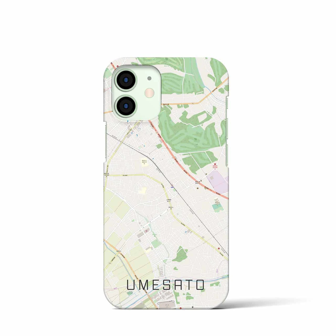 【梅郷(千葉県)】地図柄iPhoneケース(バックカバータイプ)