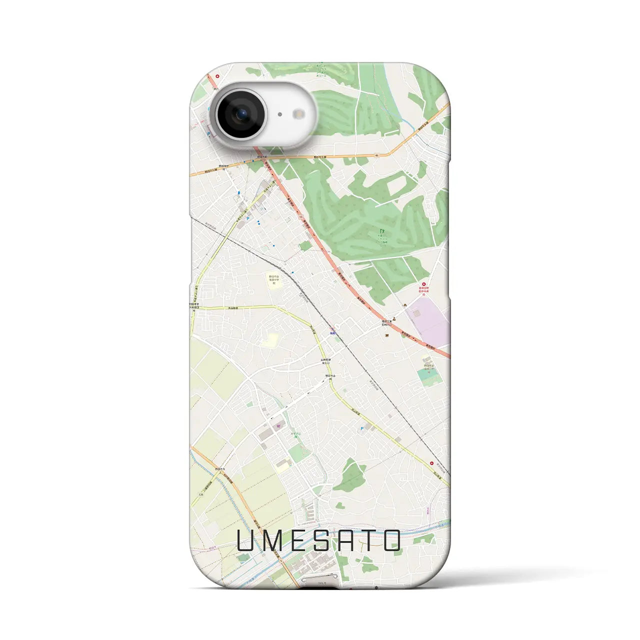 【梅郷(千葉県)】地図柄iPhoneケース(バックカバータイプ)