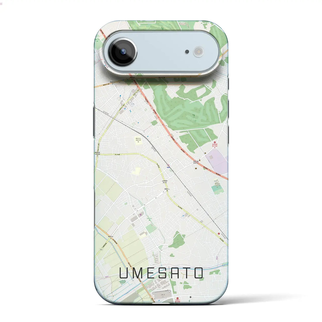 【梅郷(千葉県)】地図柄iPhoneケース(バックカバータイプ)ナチュラル・iPhone 17 Pro Max 用