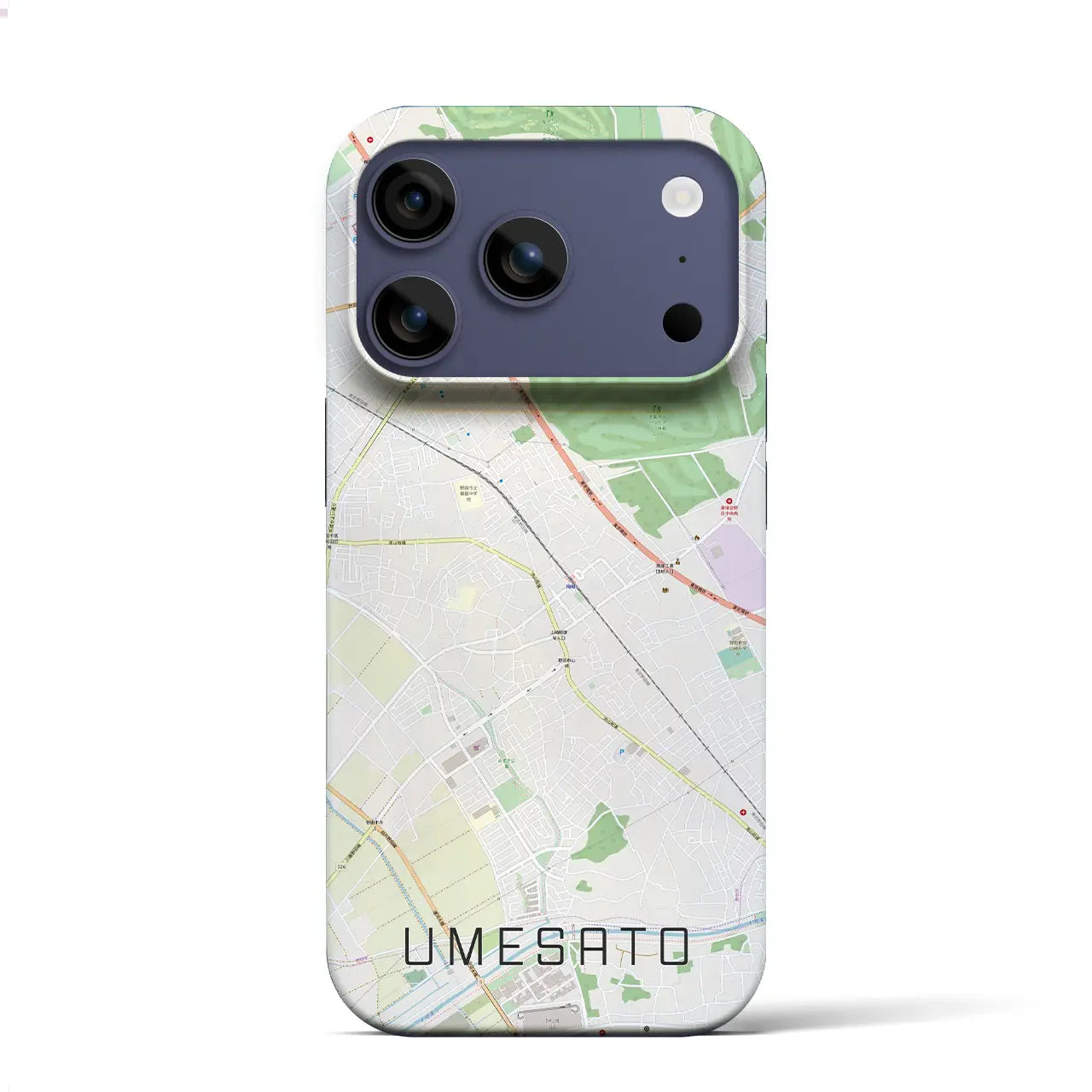 【梅郷(千葉県)】地図柄iPhoneケース(バックカバータイプ)