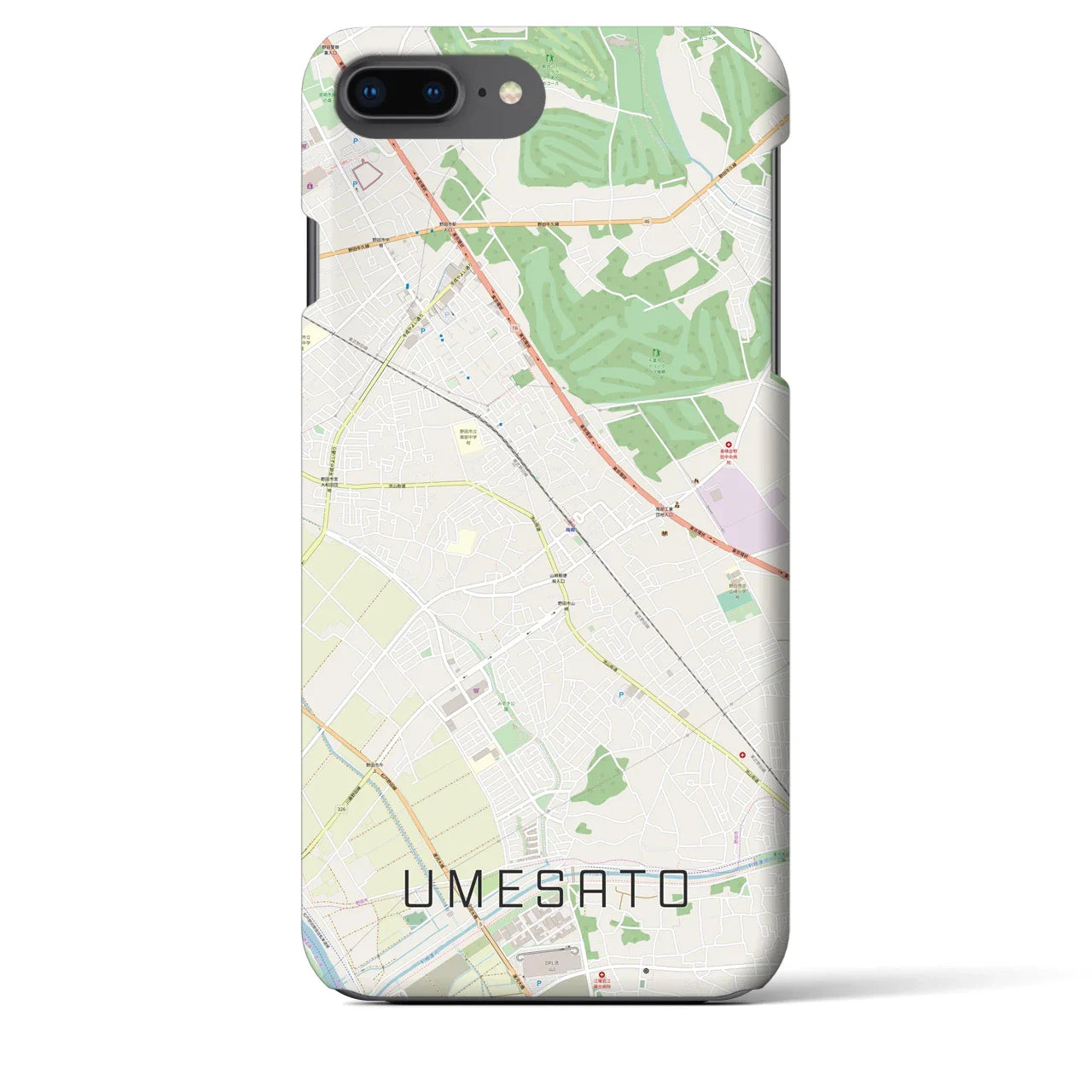 【梅郷(千葉県)】地図柄iPhoneケース(バックカバータイプ)