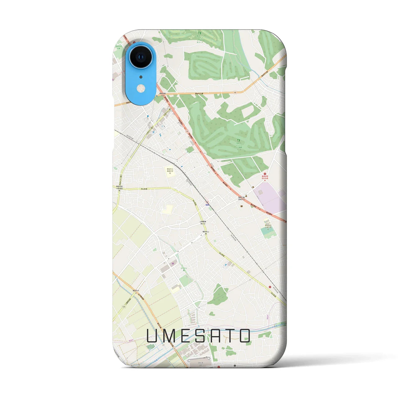 【梅郷(千葉県)】地図柄iPhoneケース(バックカバータイプ)