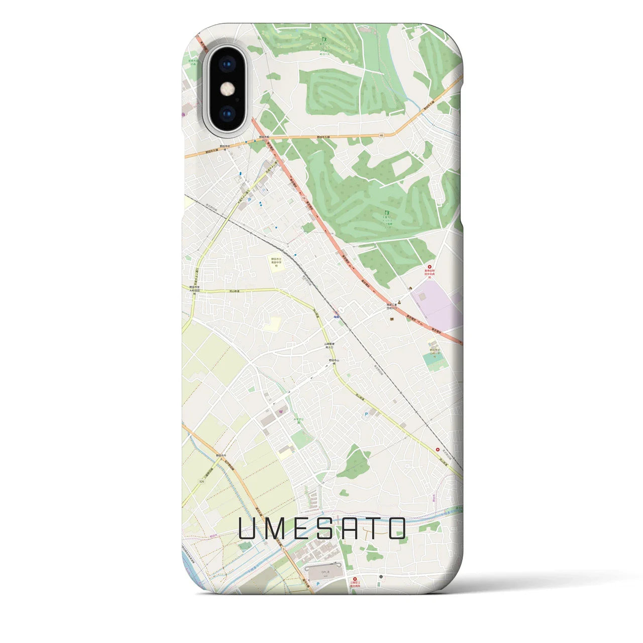 【梅郷(千葉県)】地図柄iPhoneケース(バックカバータイプ)