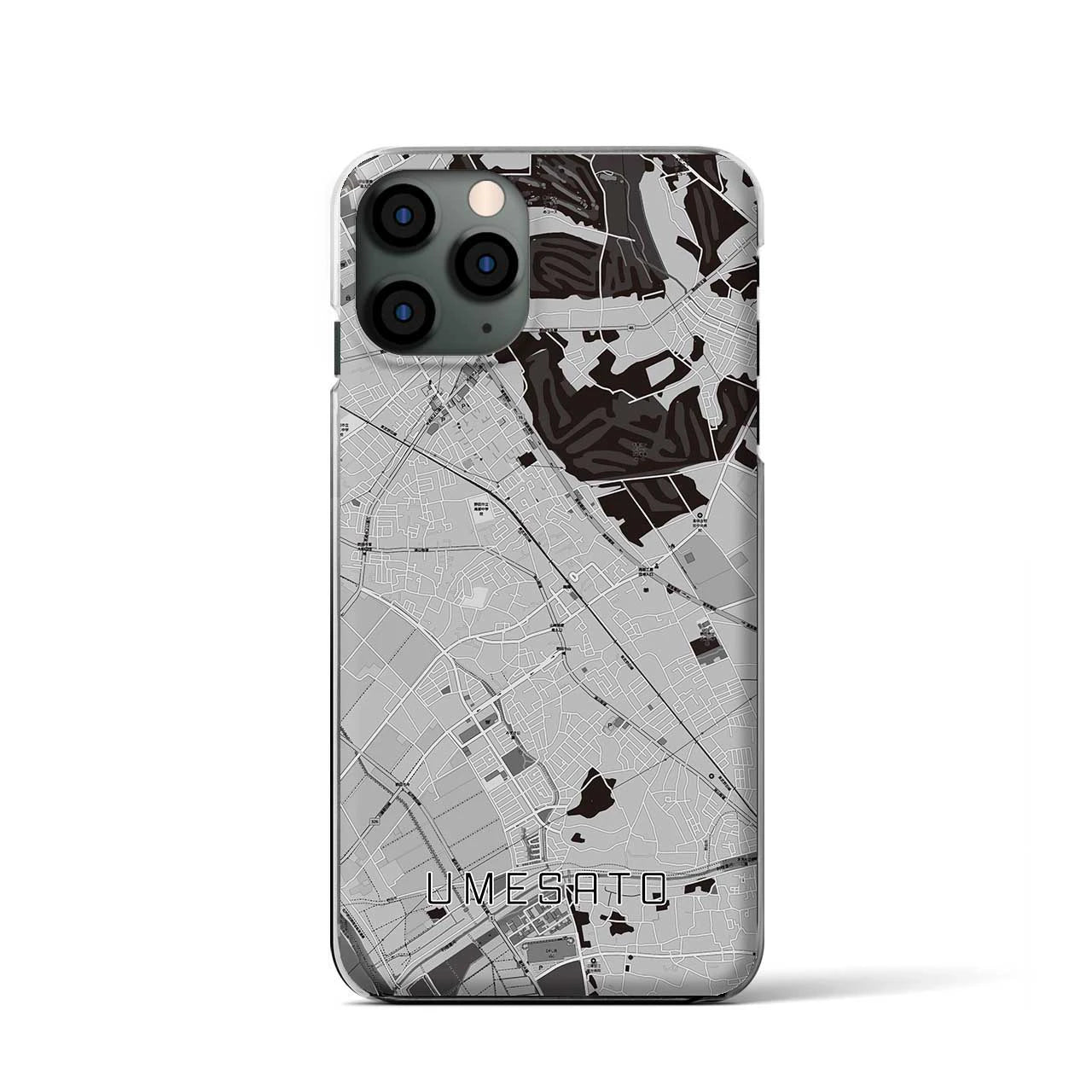 【梅郷(千葉県)】地図柄iPhoneケース(クリアタイプ)