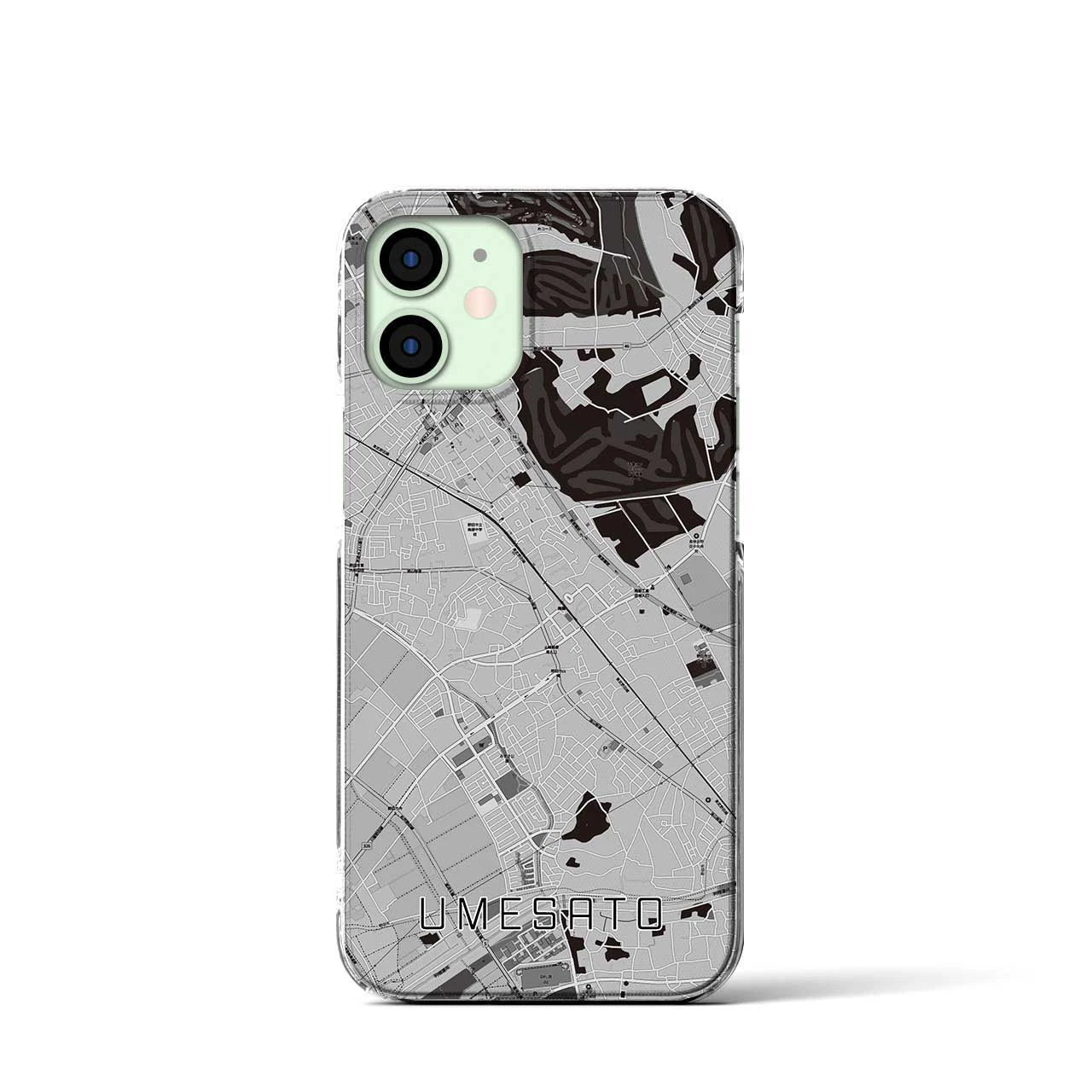 【梅郷(千葉県)】地図柄iPhoneケース(クリアタイプ)