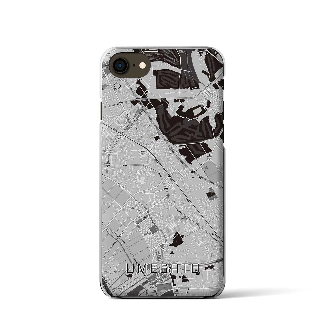 【梅郷(千葉県)】地図柄iPhoneケース(クリアタイプ)