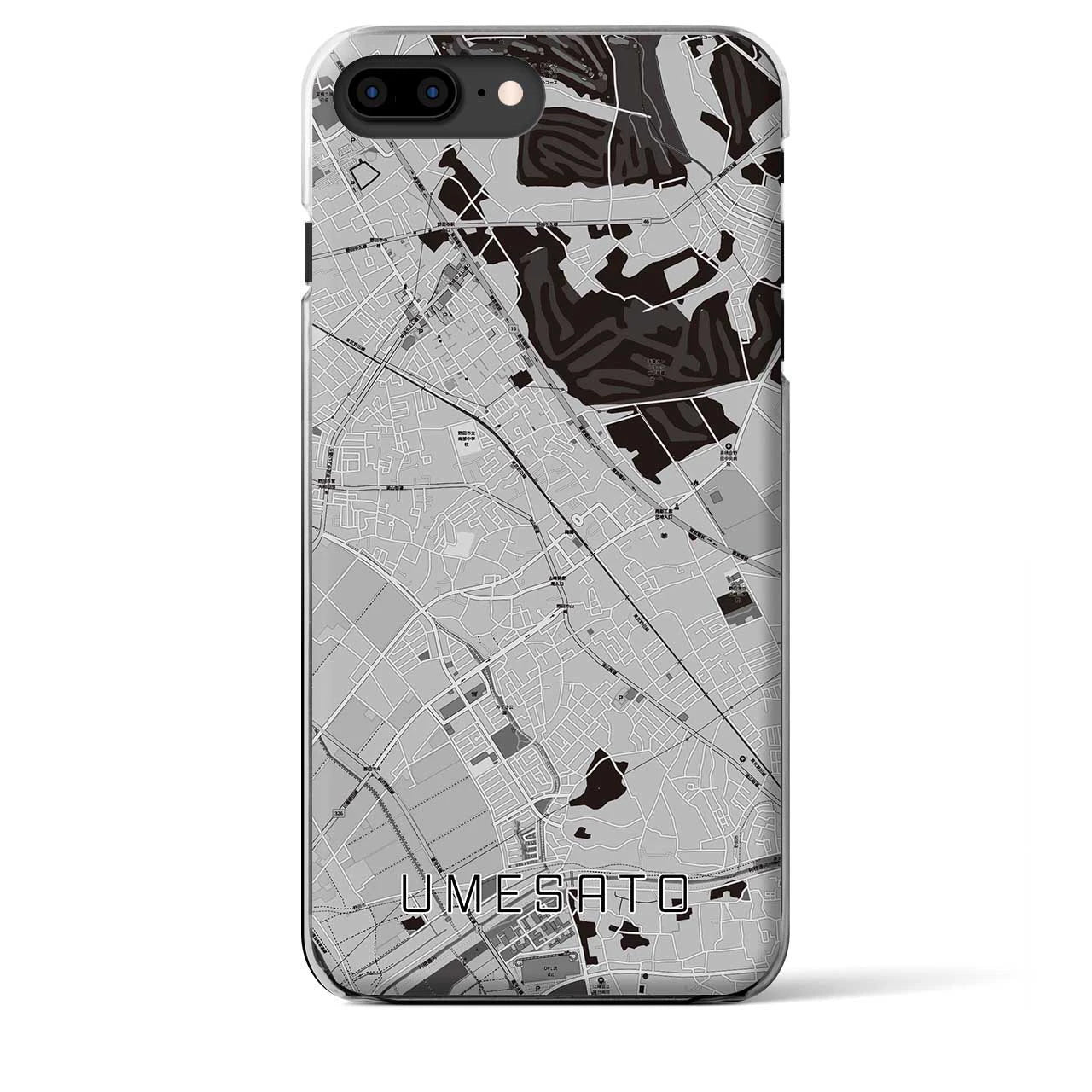 【梅郷(千葉県)】地図柄iPhoneケース(クリアタイプ)