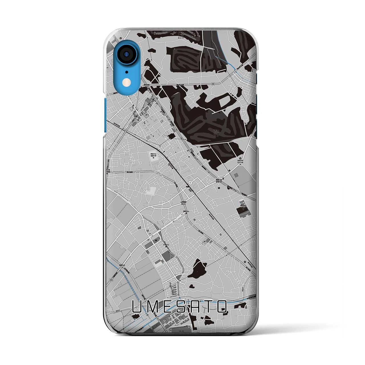 【梅郷(千葉県)】地図柄iPhoneケース(クリアタイプ)