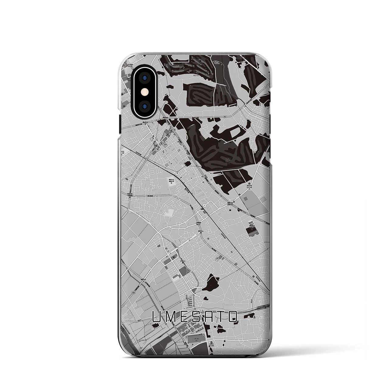 【梅郷(千葉県)】地図柄iPhoneケース(クリアタイプ)