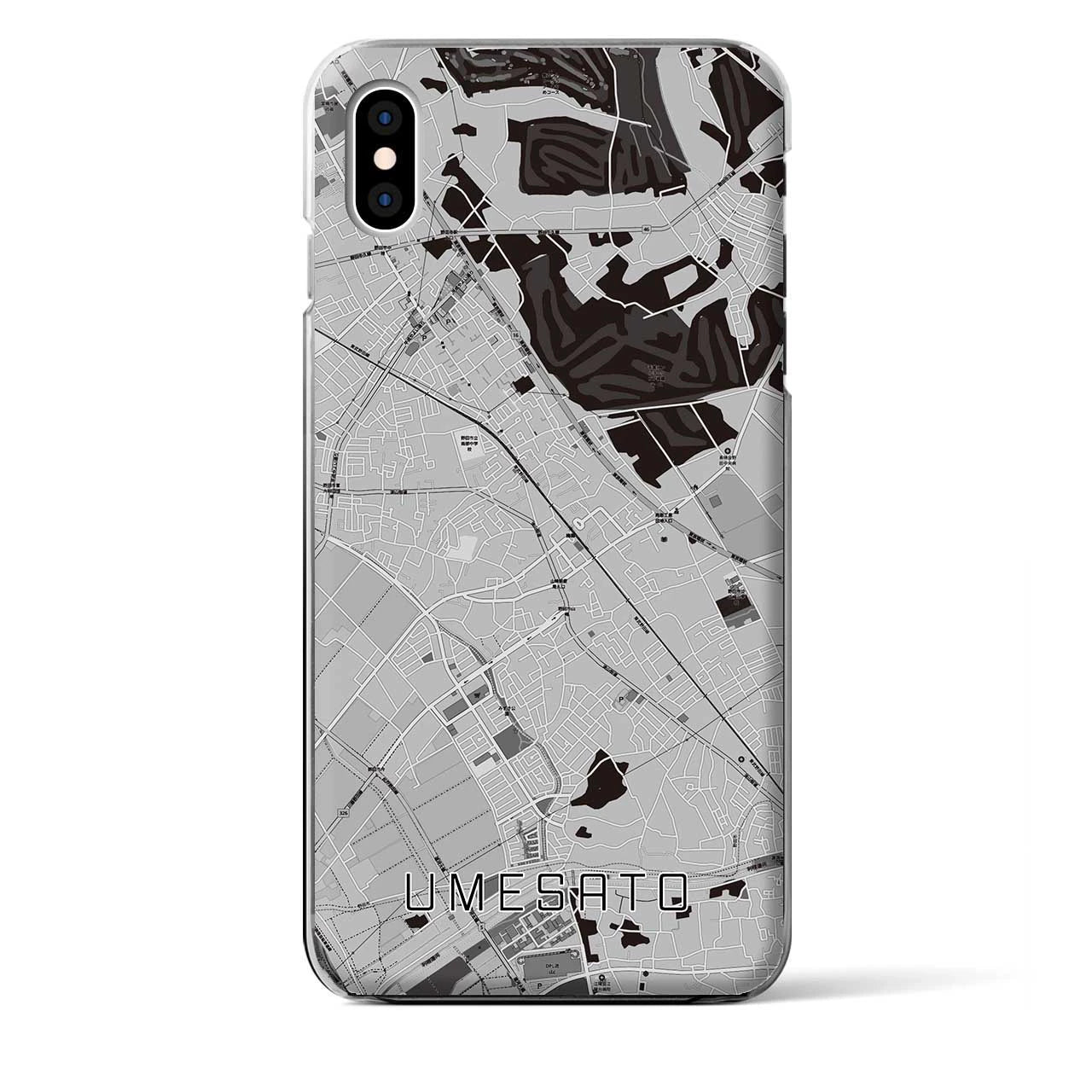 【梅郷(千葉県)】地図柄iPhoneケース(クリアタイプ)