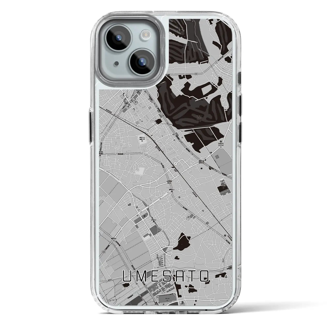 【梅郷(千葉県)】地図柄iPhoneケース(MagSafeタイプ)