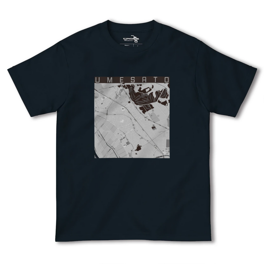 【梅郷(千葉県)】地図柄ヘビーウェイトTシャツ