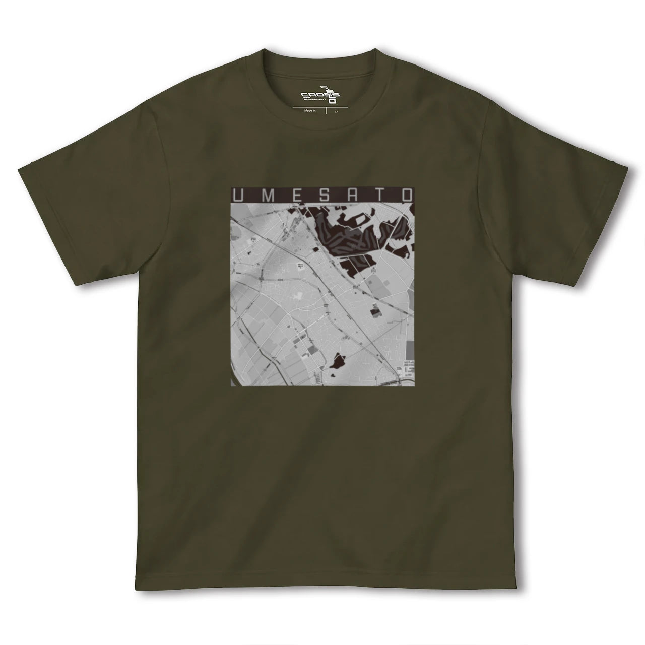 【梅郷(千葉県)】地図柄ヘビーウェイトTシャツ