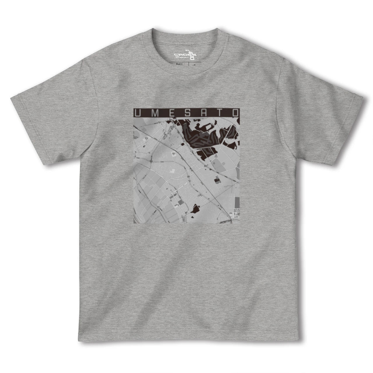 【梅郷(千葉県)】地図柄ヘビーウェイトTシャツ