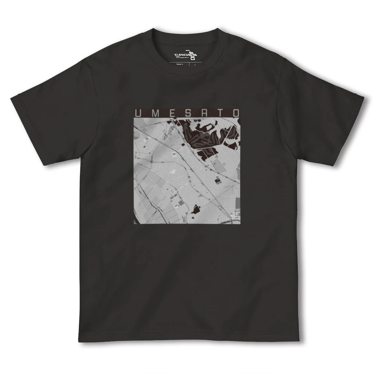 【梅郷(千葉県)】地図柄ヘビーウェイトTシャツ