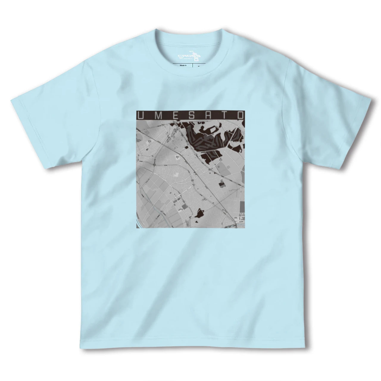 【梅郷(千葉県)】地図柄ヘビーウェイトTシャツ