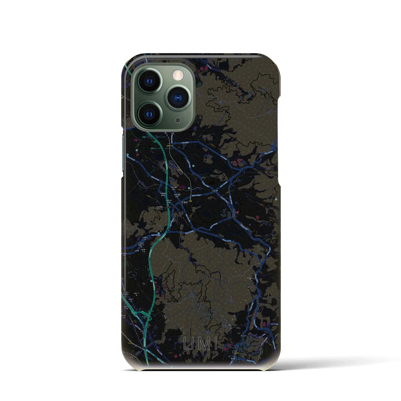 【宇美(福岡県)】地図柄iPhoneケース(バックカバータイプ)