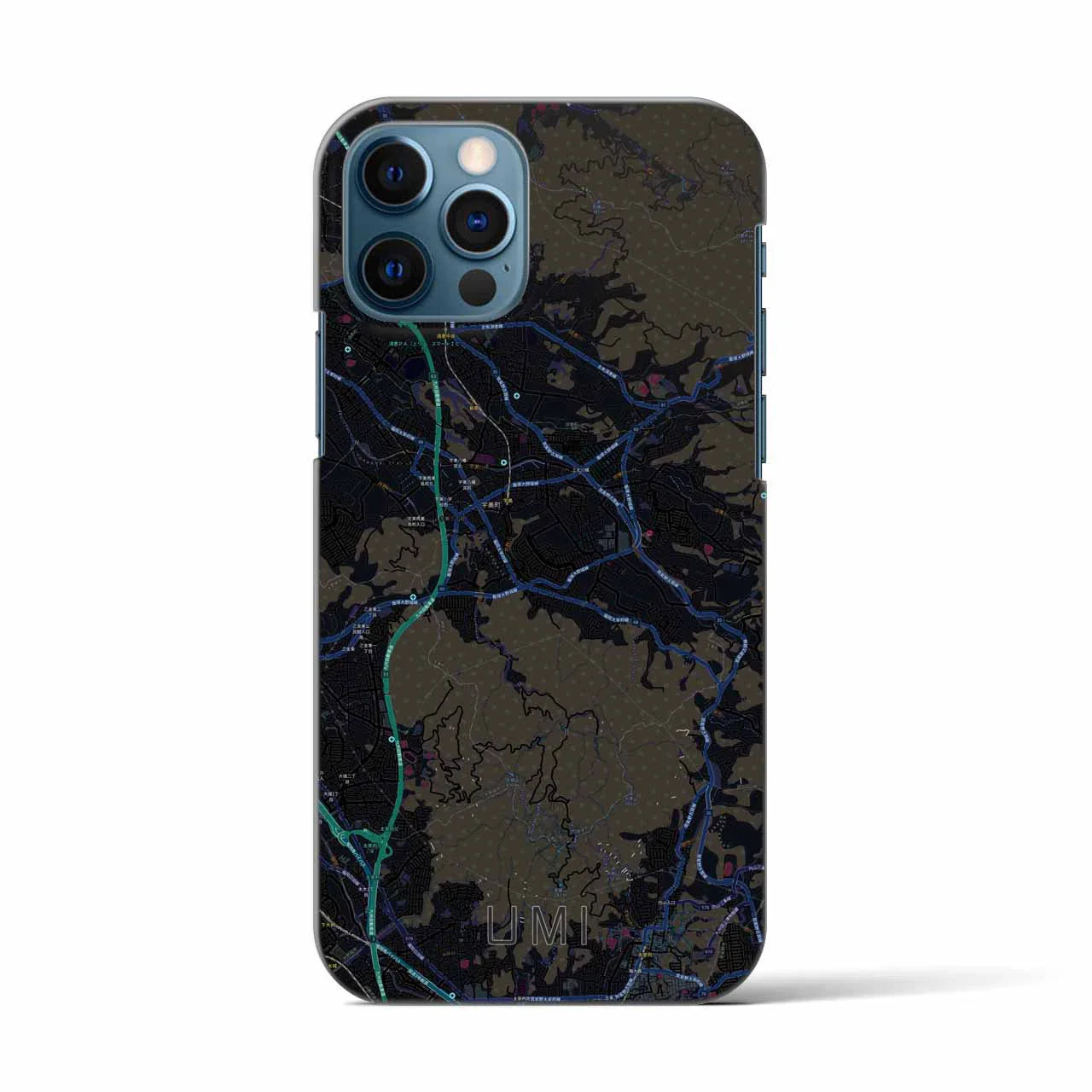 【宇美(福岡県)】地図柄iPhoneケース(バックカバータイプ)