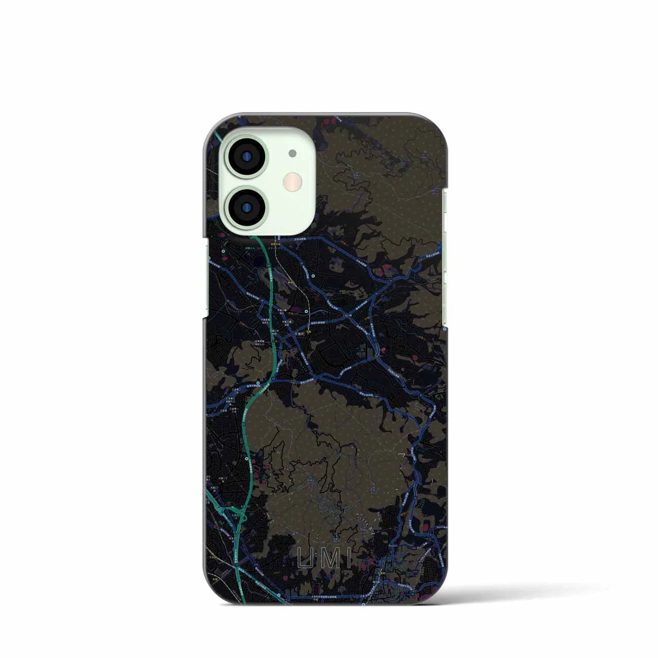 【宇美(福岡県)】地図柄iPhoneケース(バックカバータイプ)