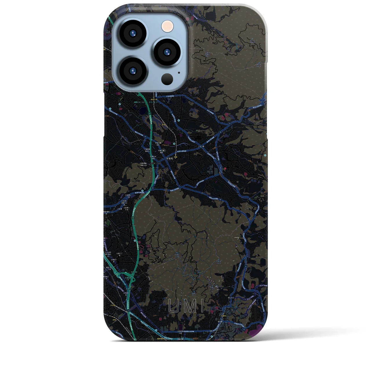 【宇美(福岡県)】地図柄iPhoneケース(バックカバータイプ)
