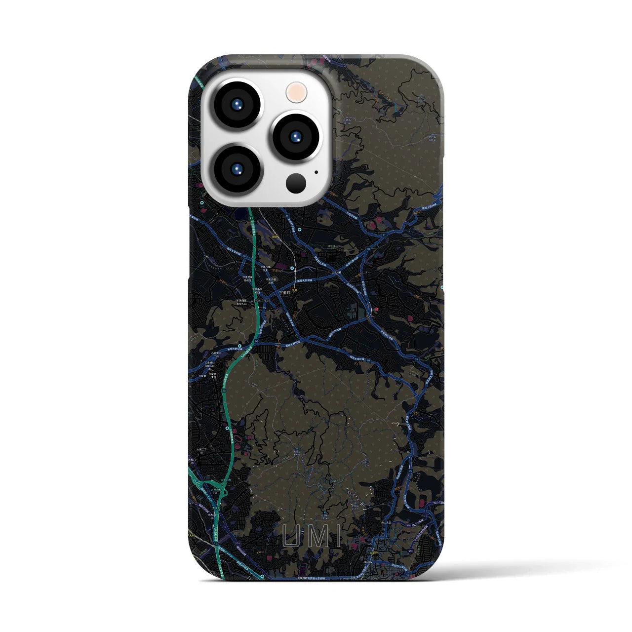 【宇美(福岡県)】地図柄iPhoneケース(バックカバータイプ)