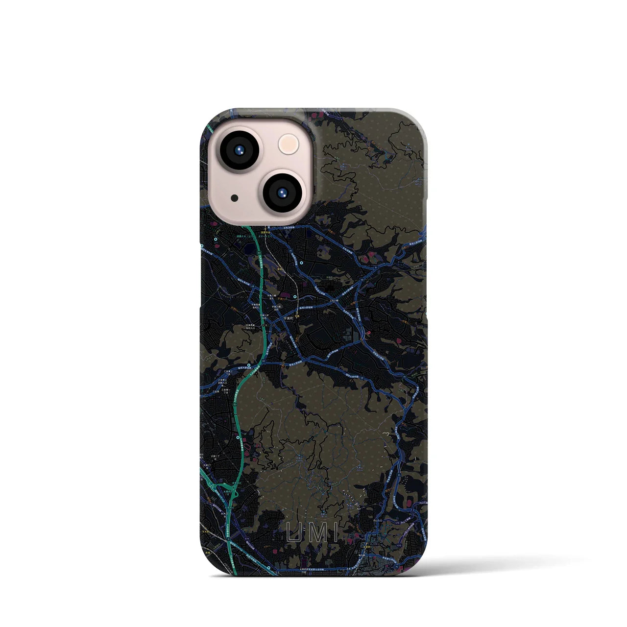 【宇美(福岡県)】地図柄iPhoneケース(バックカバータイプ)