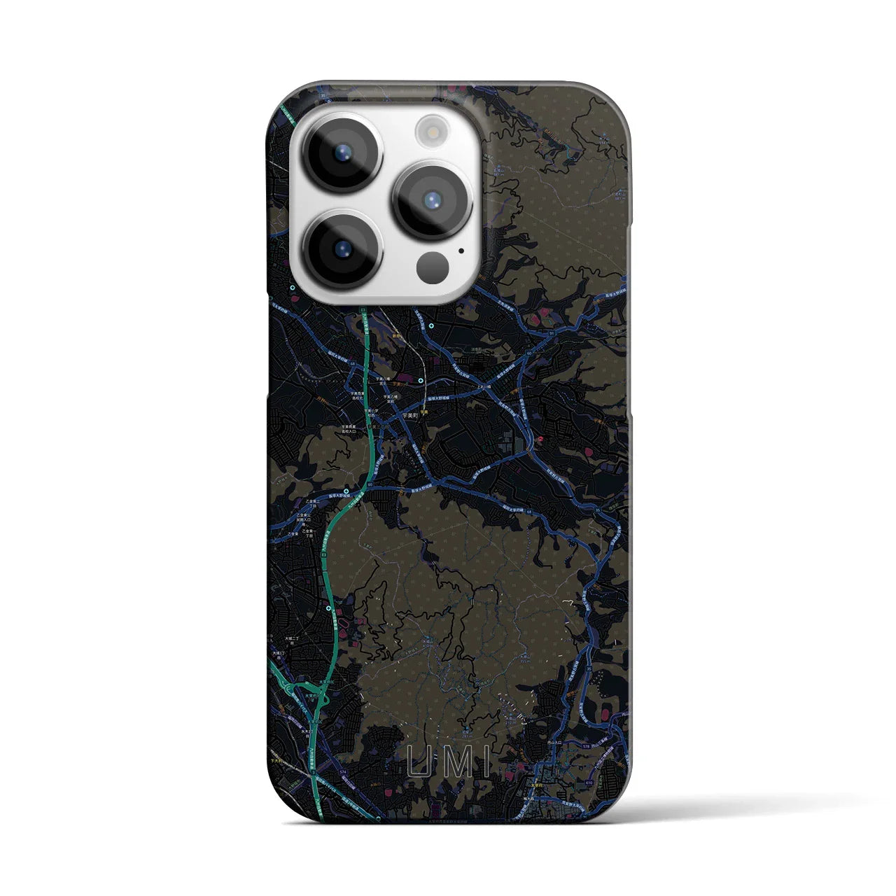 【宇美(福岡県)】地図柄iPhoneケース(バックカバータイプ)