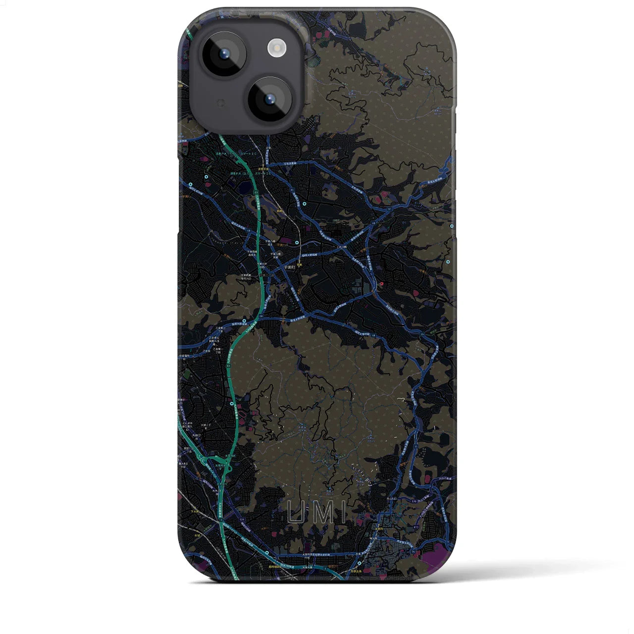 【宇美(福岡県)】地図柄iPhoneケース(バックカバータイプ)