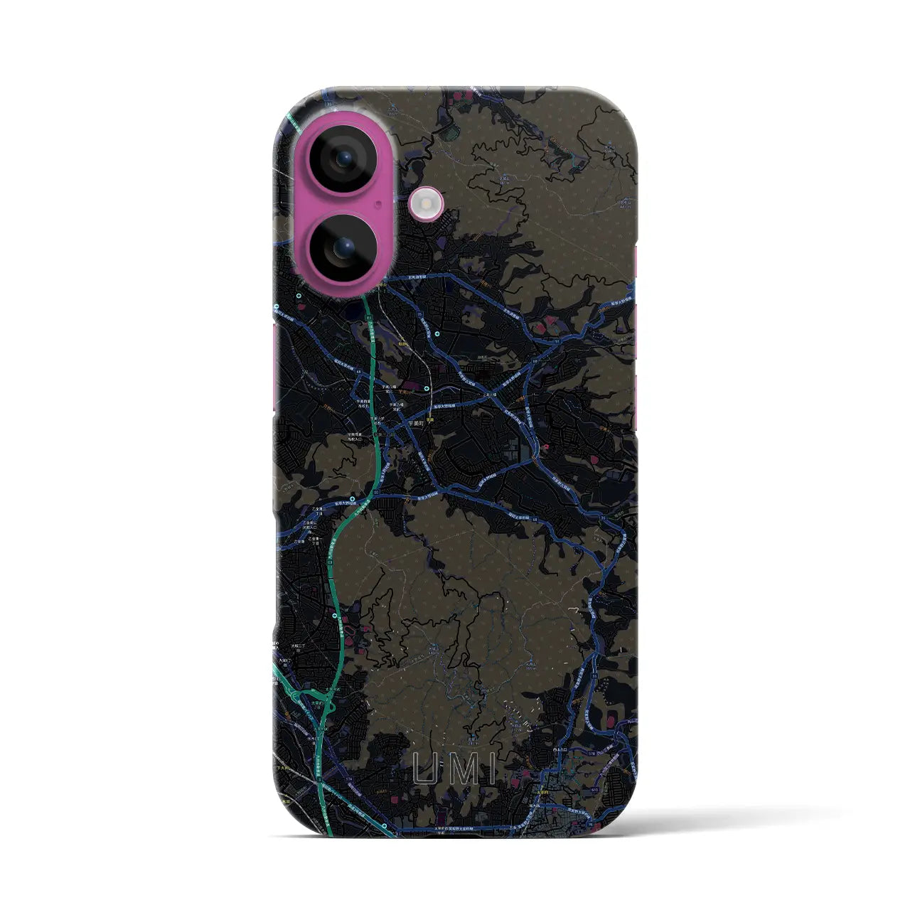 【宇美(福岡県)】地図柄iPhoneケース(バックカバータイプ)