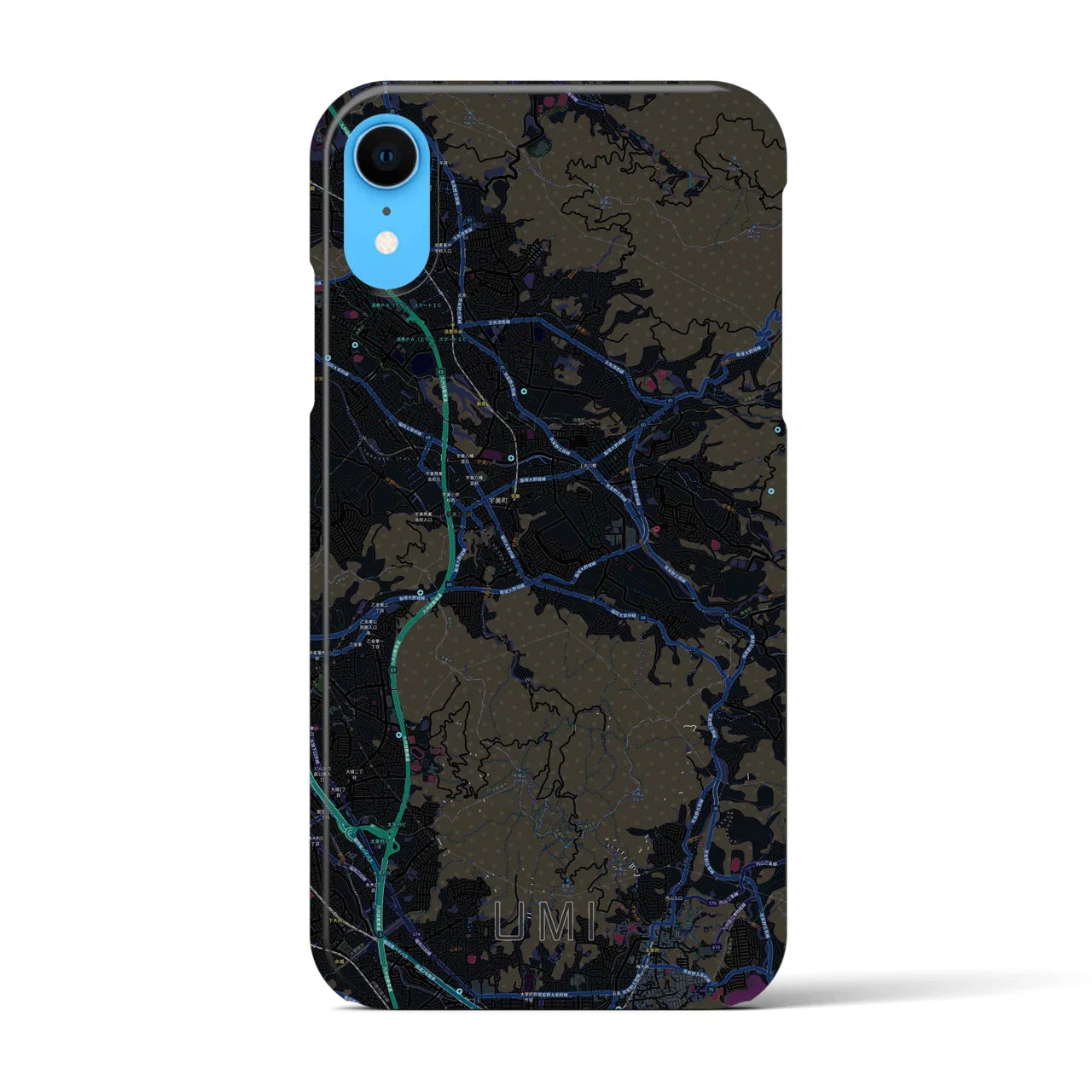 【宇美(福岡県)】地図柄iPhoneケース(バックカバータイプ)