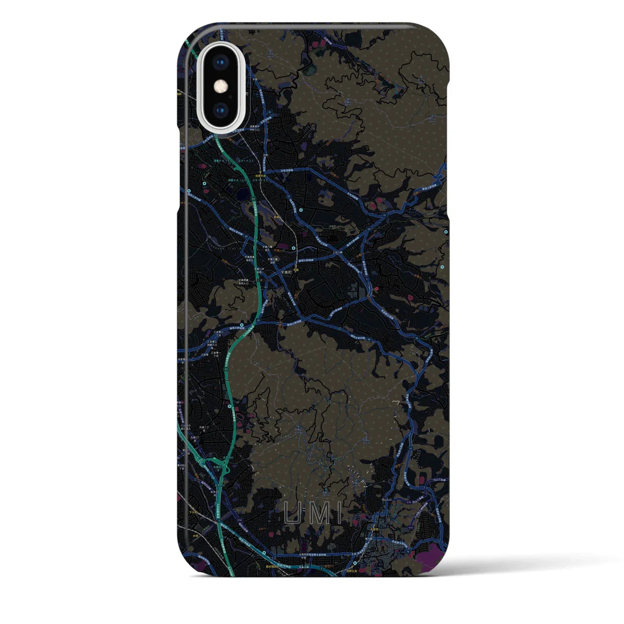 【宇美(福岡県)】地図柄iPhoneケース(バックカバータイプ)